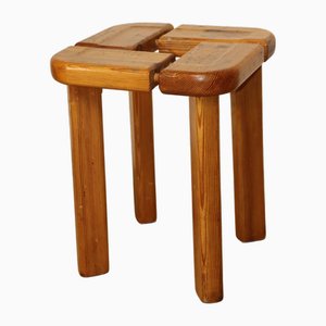 Vintage Pine Stool from Olof Ottelin, 1960s