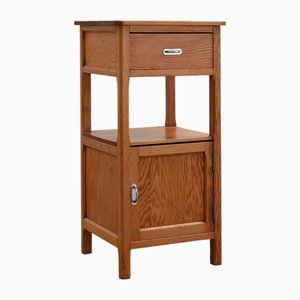 Vintage French Art Deco Nightstand in Pine, 1940s