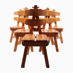 Sedie da pranzo vintage in quercia, Europa, anni '80, set di 6