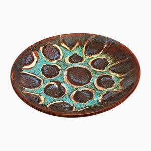 Mid-Century Modern Glazed Ceramic Decorative Plate, 1950s