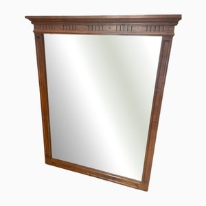 Wall Mirror in Brown Wood Frame