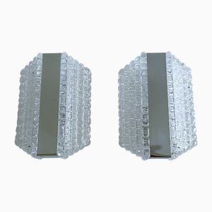 Vintage Glass Sconces from Kaiser, Set of 2