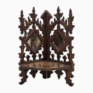 Consola de pared de estilo gótico francesa antigua, década de 1890