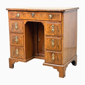 Antique Georgian Walnut Kneehole Desk, 1720