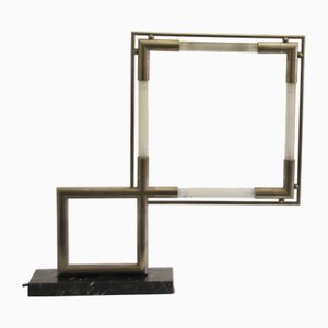 Quadro Table Lamp by Jacques Adnet for Lumen Center, 1970s