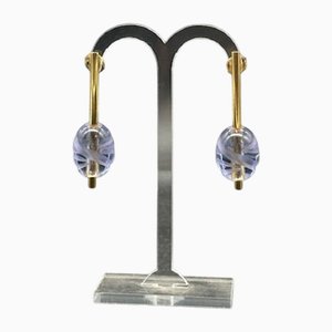 Vintage Ondaluce Earrings in Gold and Murano Glass by Paolo Venini for Venini, 1980s, Set of 2