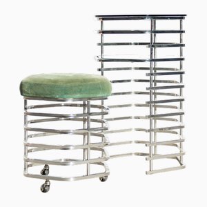 Coiffeuse et Chaise de Molteni, Italie, 1950s, Set de 2