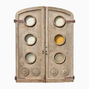 Large French Architectural Doors in the style of Haussmann, 1960s, Set of 2