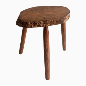 Table d'Appoint Wabi Sabi Rustique en Bois, France, 1930s