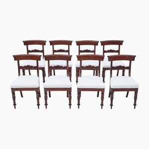 Sedie da pranzo antiche, metà XIX secolo, set di 8