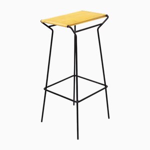 Sgabello Spaghetti Mid-Century moderno in acciaio, Olanda, anni '60