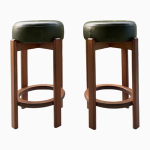 Mid-Century Teak Stools, 1960s, Set of 2