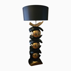 Lampada da terra grande scultorea Sphères & Arcs di François Chatain, Francia, anni '80