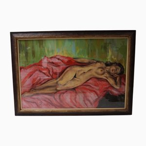 Perez, Grand Nu de Femme Endormie, 1950s-1960s, Pastel