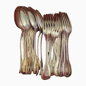Antique French Silver Cutlery from Maison Puiforcat, 1890s, Set of 72