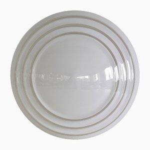 Lampada da incasso Mid-Century in vetro di Murano con intagli, Italia, anni '70