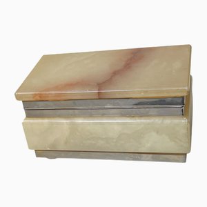 Italian Onyx Stone Trinket Box by Romano Bianchi, 1970s