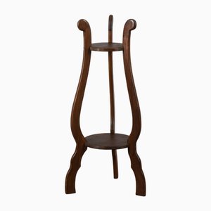 Vintage Handcrafted Wooden Plant Stand
