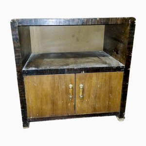 Table de Chevet Art Déco avec Compartiment Ouvert, 1940