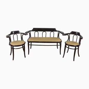 Viennese Style Living Room Set, 1930s, Set of 3