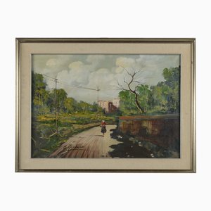 Giordano, Life Scene, Oil on Canvas, Framed