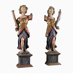 Sculture Cornucopia in foglia d'oro e Pinus Cembra, XIX secolo