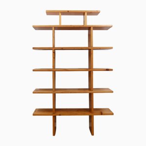 Libreria vintage modulare in legno di larice di Ideal Form, anni '70