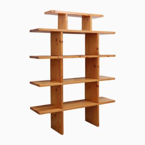 Vintage Modular Bookshelf in Larch Wood from Ideal Form, 1970s