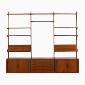 Sistema a parete in teak di Kai Kristiansen per FM Møbler, Danimarca, anni '60