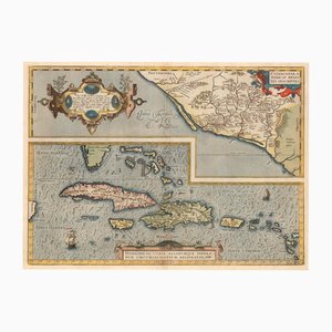 Carte des Antilles et Culiacán au Mexique d'Ortelius
