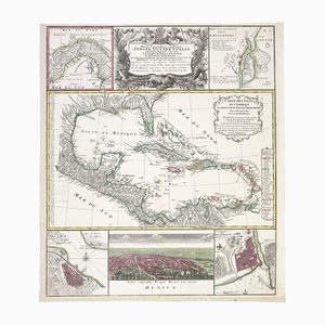 Carte des Antilles du XVIIIe siècle