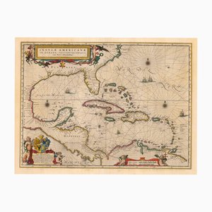 Carte des Antilles du 17e siècle