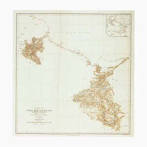 Ancienne carte du Tibet, années 1890