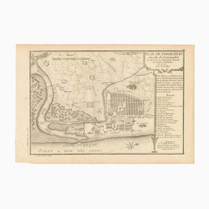 Plan von Puducherry zu Beginn des 18. Jahrhunderts