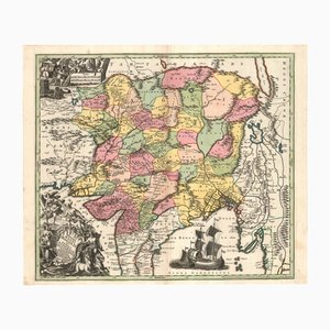 Carte du 18ème siècle de l'Empire Mogol