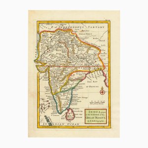 Carte de l'Inde, Angleterre, 18e siècle
