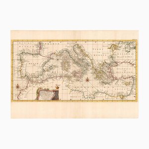 Englische Mittelmeerkarte, 18. Jh.