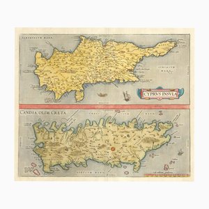 16th Century Map with Cyprus and Crete