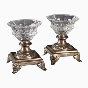 925 Silver Salt Cellars by Gustave Veyrat, Set of 2