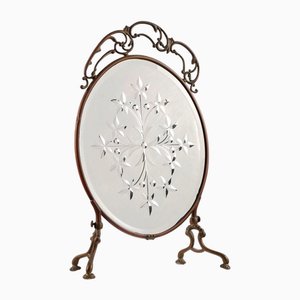 Table Mirror in Bronze and Glass