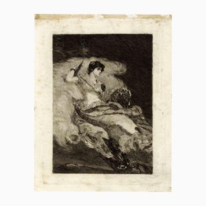 Max Klinger, Die Balldame, Etching, 1884