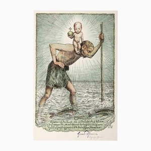 Hans Thoma 1, Christophorus II, Lithograph, 1916