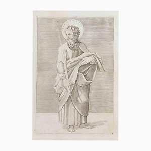 Marcantonio Raimondi after Raphael, St Paul Holding a Sword, Etching, 16th Century