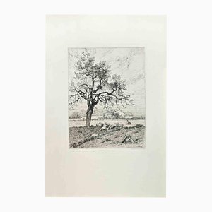 Eugène Thirion, À Fleury (Seine et Marne), Etching, 1865