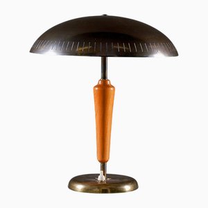 Lampada da tavolo moderna in ottone attribuita a Böhlmarks, Svezia, anni '40