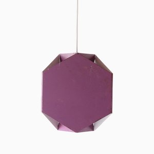 Lampada a sospensione Seks-Tre viola di Ole Panton per Lyfa, anni '60