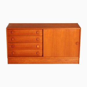 Credenza Mid-Century moderna in teak di Domino Mobler, Danimarca, anni '70