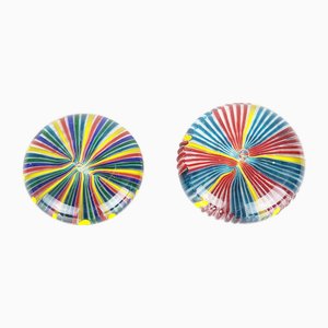 Murano Glas Briefbeschwerer, 1970er, 2er Set
