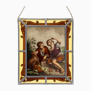 After Bartolomé Esteban Murillo, Figures, 1890s-1910s, Stained Glass Panel