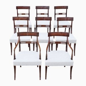 Chaises de Salle à Manger Géorgiennes Antiques en Acajou, 1825, Set de 8
